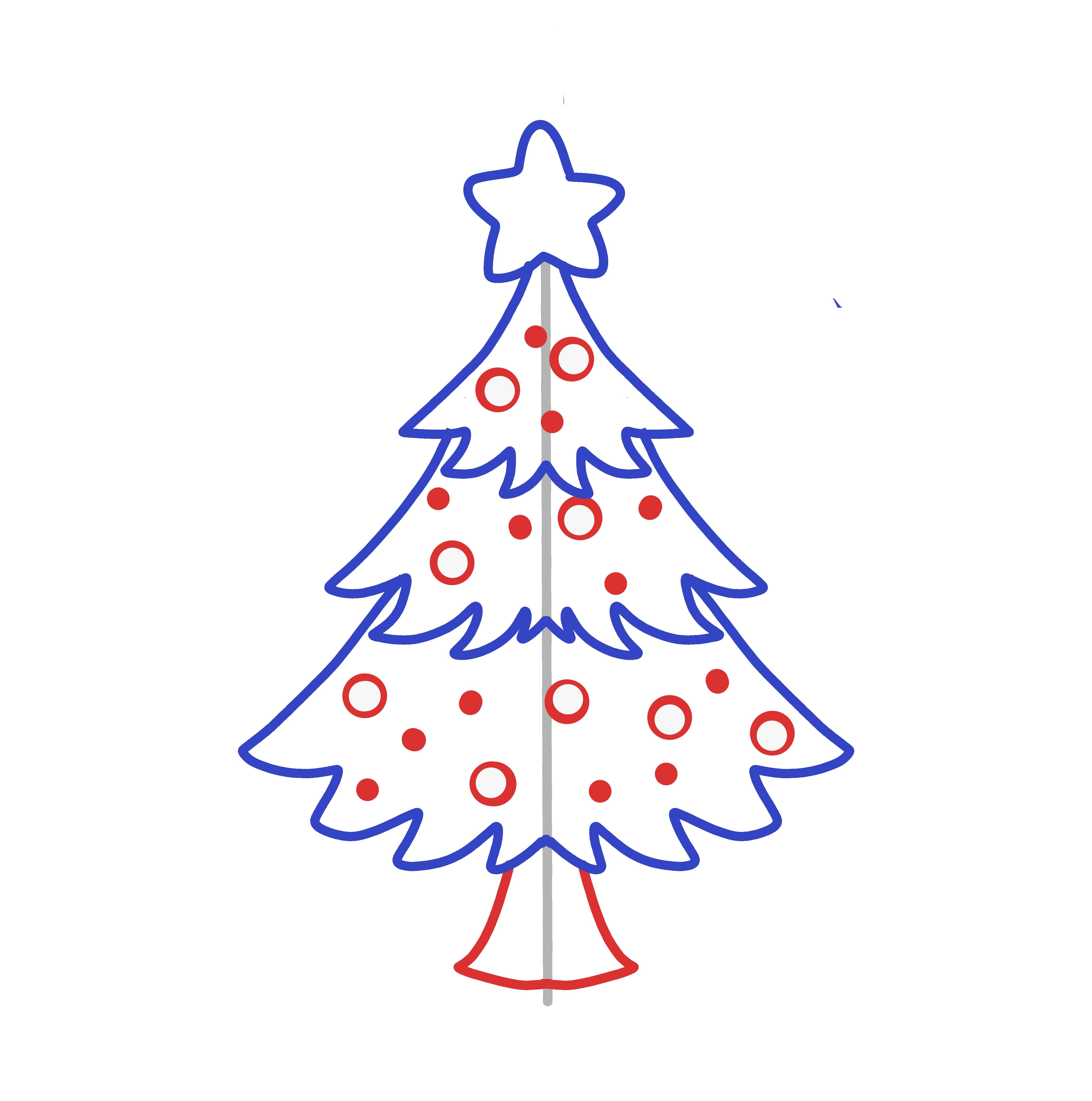 Как нарисовать елку на Новый год легко